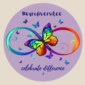 Neurodiversitee large print - Heavy Duty Canvas Tote Bag Design