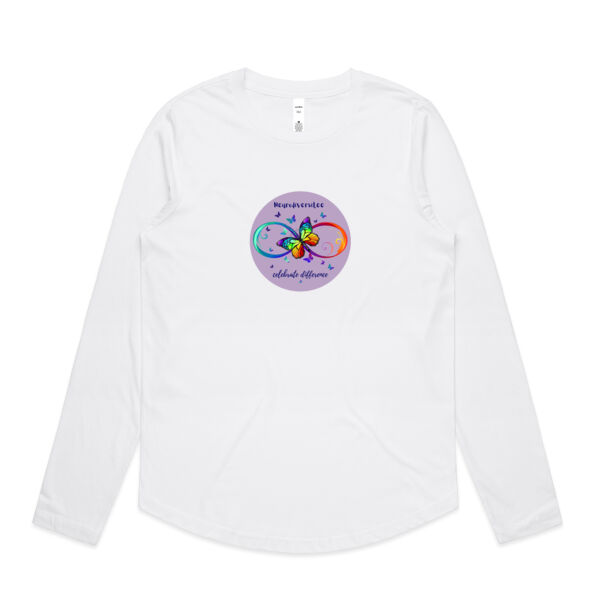 Neurodiversitee large print - Womens Curve Longsleeve Tee Thumbnail