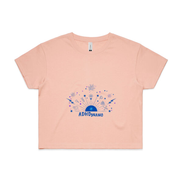 Dynamo 2 dark - Womens Crop Tee Thumbnail