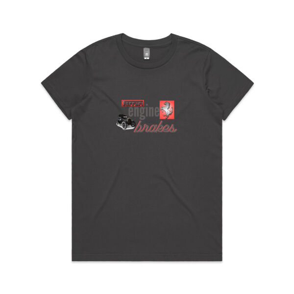 Ferrari engine - Womens Maple Tee Thumbnail